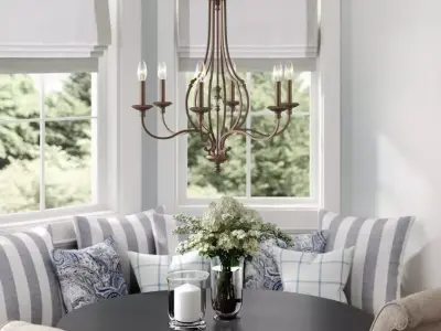 Jaclyn 6 - Light Candle Style Classic - Traditional Chandelier 3D model