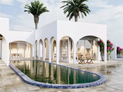 Persian Garden Low-poly 3D model