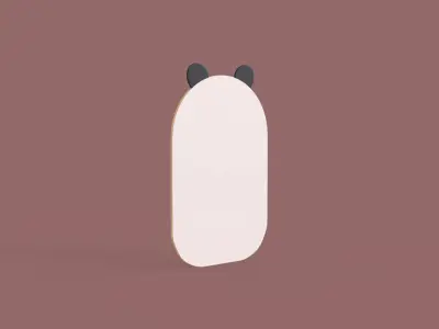 Cartoon Panda Frame  Low-poly 3D model