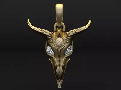 golden grasshopper pendant  3D print model