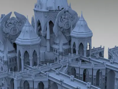 Steampunk Medieval Tower Kitbash 1 3D model