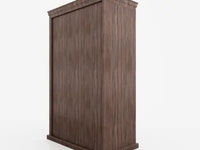 Wardrobe Mandala Dark Fine Wood Free 3D model