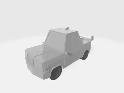 Car for race Low-poly 3D model