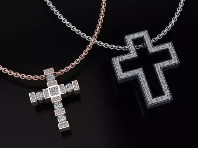 Cross Pendant 3D print model get