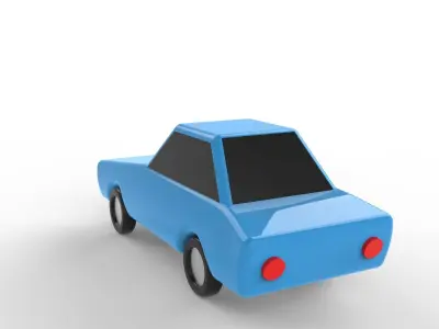 Coupe Toon Car 3D model