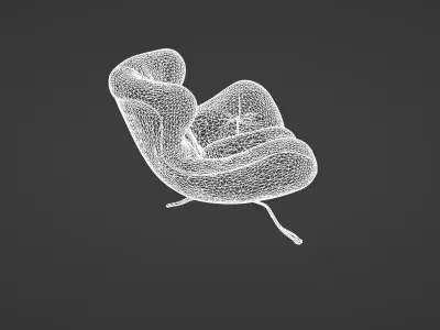 Modern Designer Lounge Chair 3D model