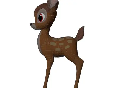 Young Bambi and Faline Models 3D model