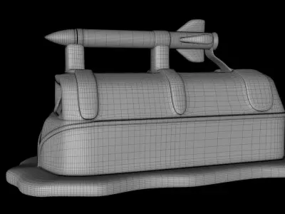 Armed SciFi VW Van 3D model