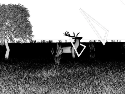 deer in the nature  Free low-poly 3D model