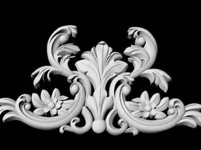 Central decor ornament for furniture 3D model 839