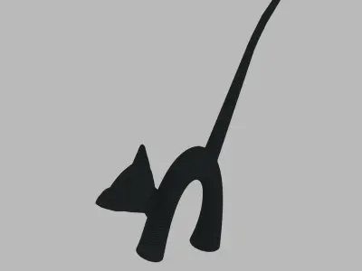 Cat statue 3D Model Collection Low-poly 3D model