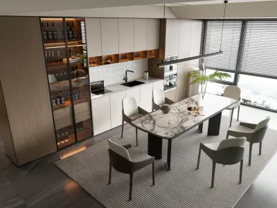 Kitchen Modern interior 102 3D model