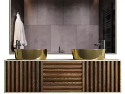 Bathroom furniture set 03 3D model