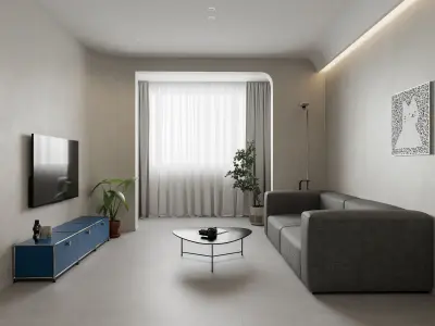 3D Model of Modern Apartment Interior Design 3D model purchase