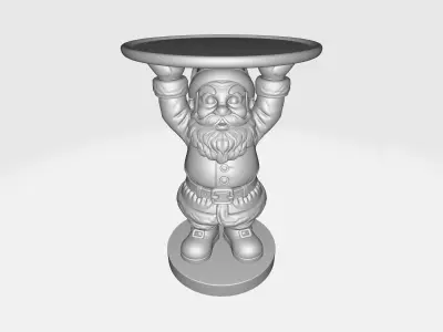 Santa Claus Table Stand Festive Holiday Home Decor Christmas  3D print model