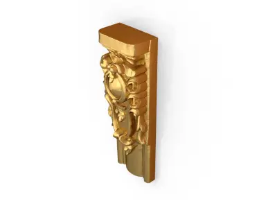 Classic decor ornament carved 12  3D model