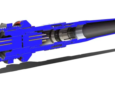 aviation connector pair water proof 3D print model