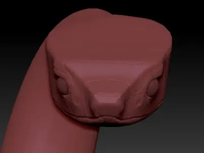 Venomous or Non-Venomous Snake Base Mesh Low-poly 3D model