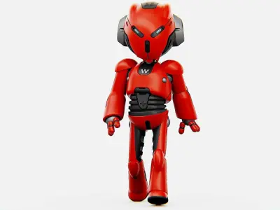 TOON DROID Y-200 Rigged for Unreal Engine - Unity - MIXAMO 3D model