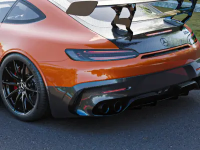 Realistic Race Track Low-poly 3D model