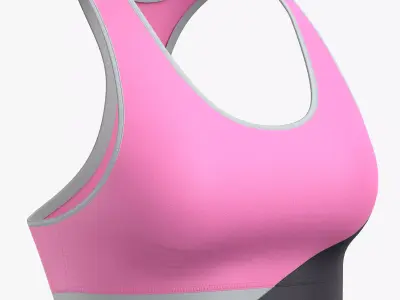 Sport Bra 01 Low-poly 3D model