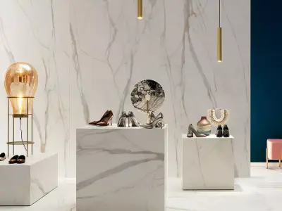 White Marble Wall Tile 3D Model  Texture