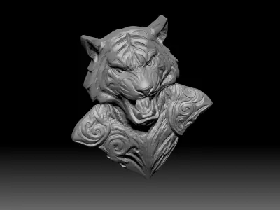 lion pendant 3D print model 3D print model buy