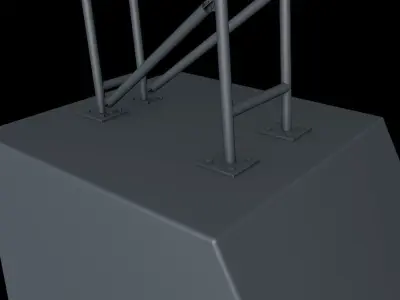 arched truss 3D model