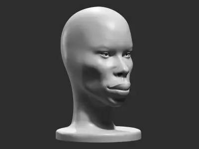 human woman head modern sculpture 3d print model 111 3D print model