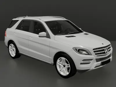Sleek White SUV Car 3D Model Blender Low-poly 3D model