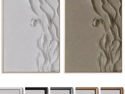 Abstract Painting Frame set 3D model 194