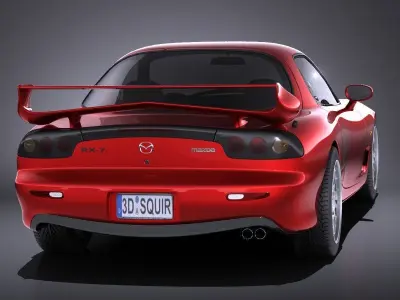 Mazda RX-7 1998 - 2002 VRAY 3D model