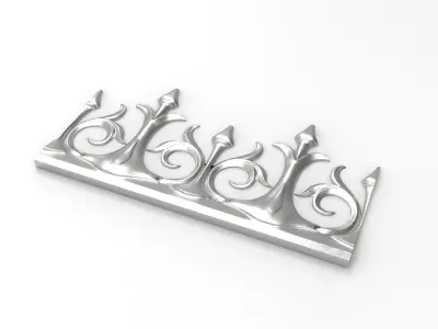 Decor friezes with flower and leaf HD model for CNC or printer 3D print model