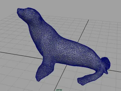 Realitic Seal  Low-poly 3D model