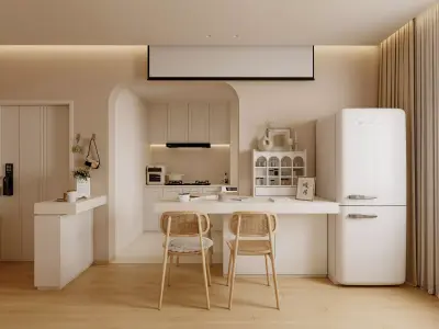 Modern apartment interior scene 3D model purchase