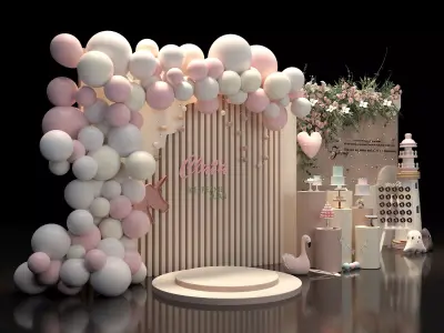 wedding stage 3D model