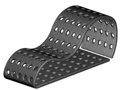 Plastic Exquisite Perforated Lounge Toy 3D model