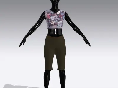 Woman Cloth Dress Low-poly 3D model order