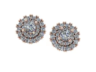 Diamond earring 3d render 3D print model
