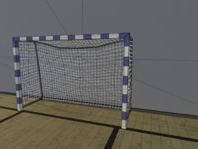 Football goal 3D model