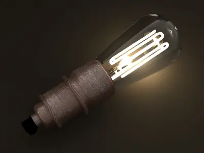 Eco-filament light bulbs combo 3D model