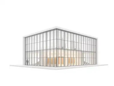 Contemporary Glass Facade model pack Low-poly 3D model