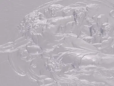 CREATION OF ADAM by MICHELANGELO for 3D printing  3D print model