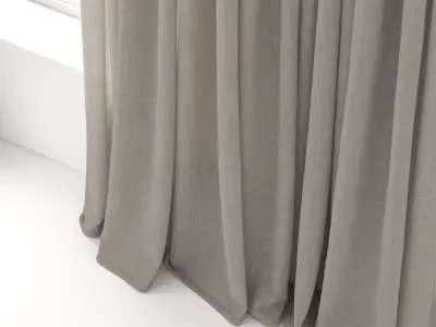 Curtains 45 Linen 3D model