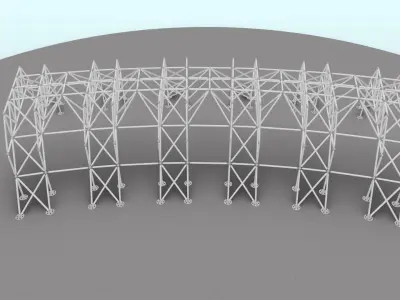 Optimal Truss Model 02 3D model