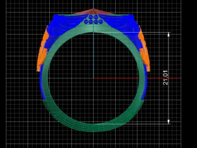 NEO MAN RING SPECIAL SERIES8 COMPASS 3D print model