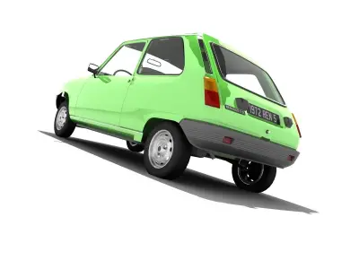 Renault 5 TL 3doors Low-poly 3D model