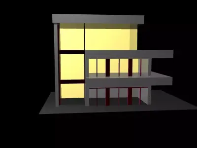 House modern Free low-poly 3D model