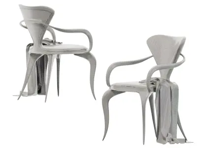 Modern luxury dining chairs 3D model