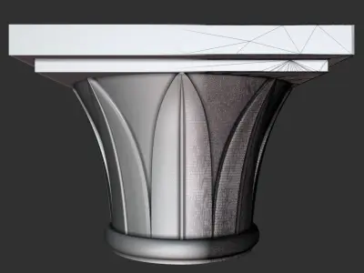 9 Romanic and Gothic capitals 3D model